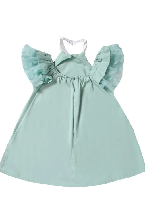 Abito con tulle in cotone stretch