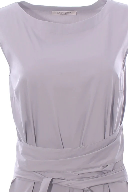 Abito lounguette in cotone con cintura