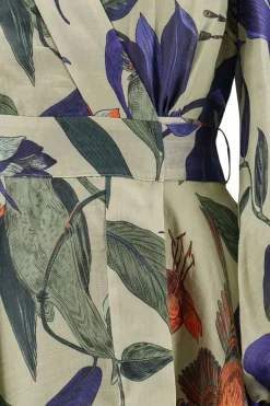 Abito lungo ligea fiori rame'
