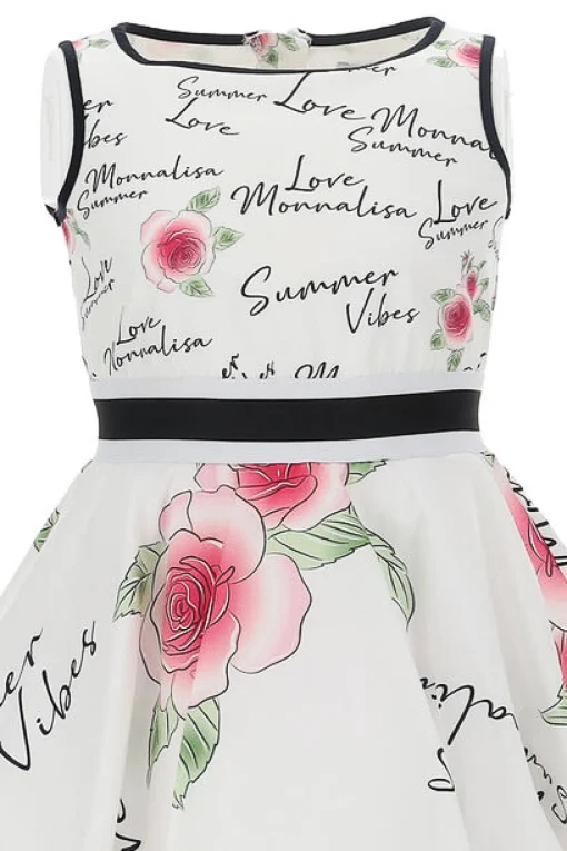 Abito smanicato rose
