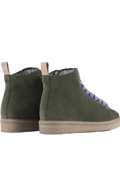 Ankle boot suede faux fur lining