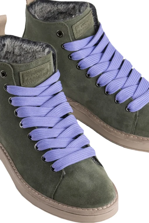 Ankle boot suede faux fur lining