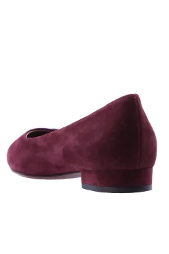 Ballerina in suede con applicazione