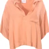 Blusa polo in viscosa