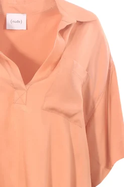 Blusa polo in viscosa