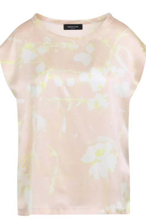 Blusa stampa tilia in seta