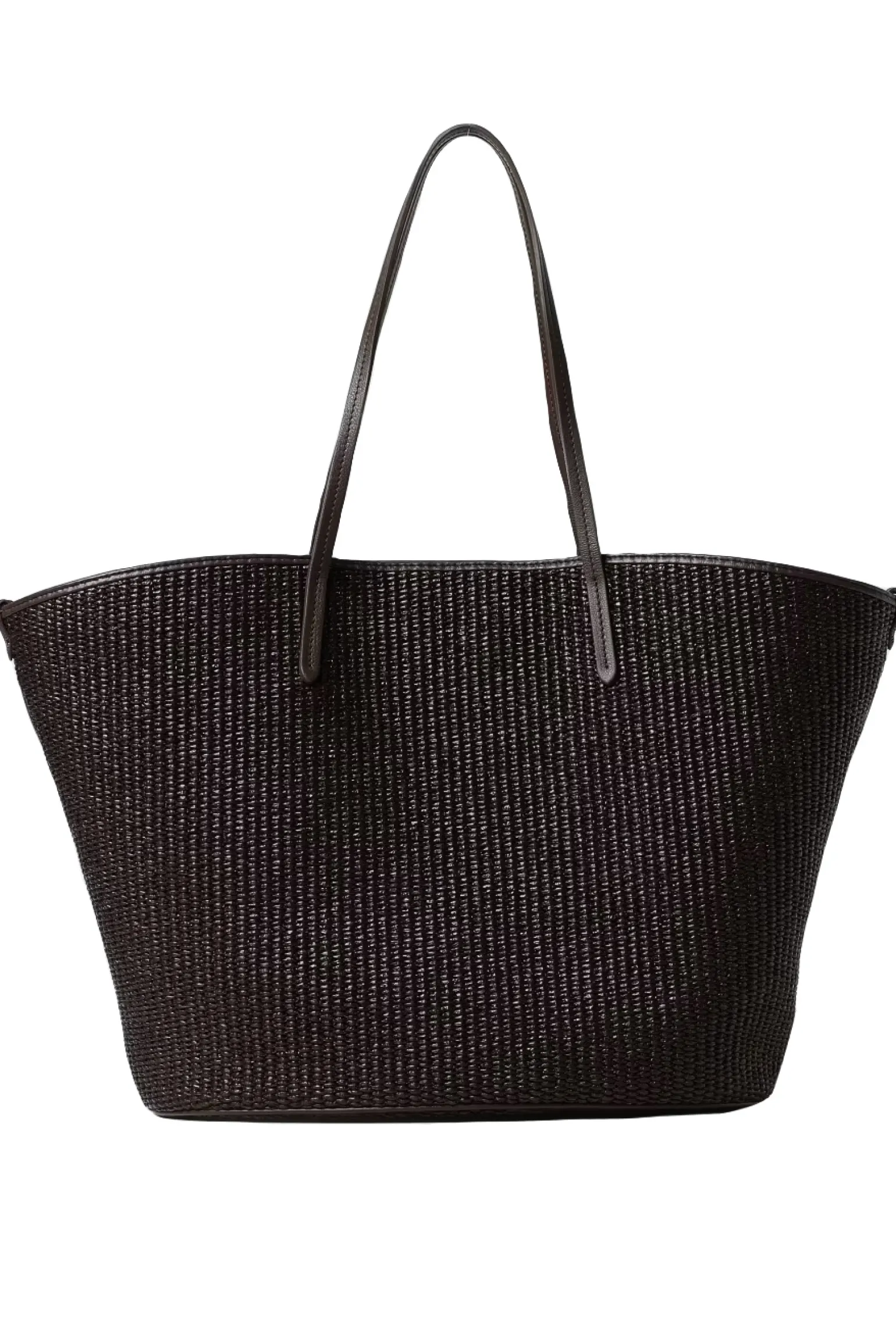 Borsa in rafia shopper di cotone techno con monile