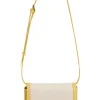 Borsa mini messanger eclissi in canvas e pelle