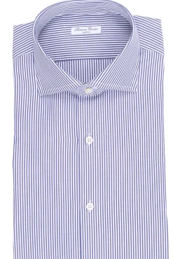 camicia a righe in cotone