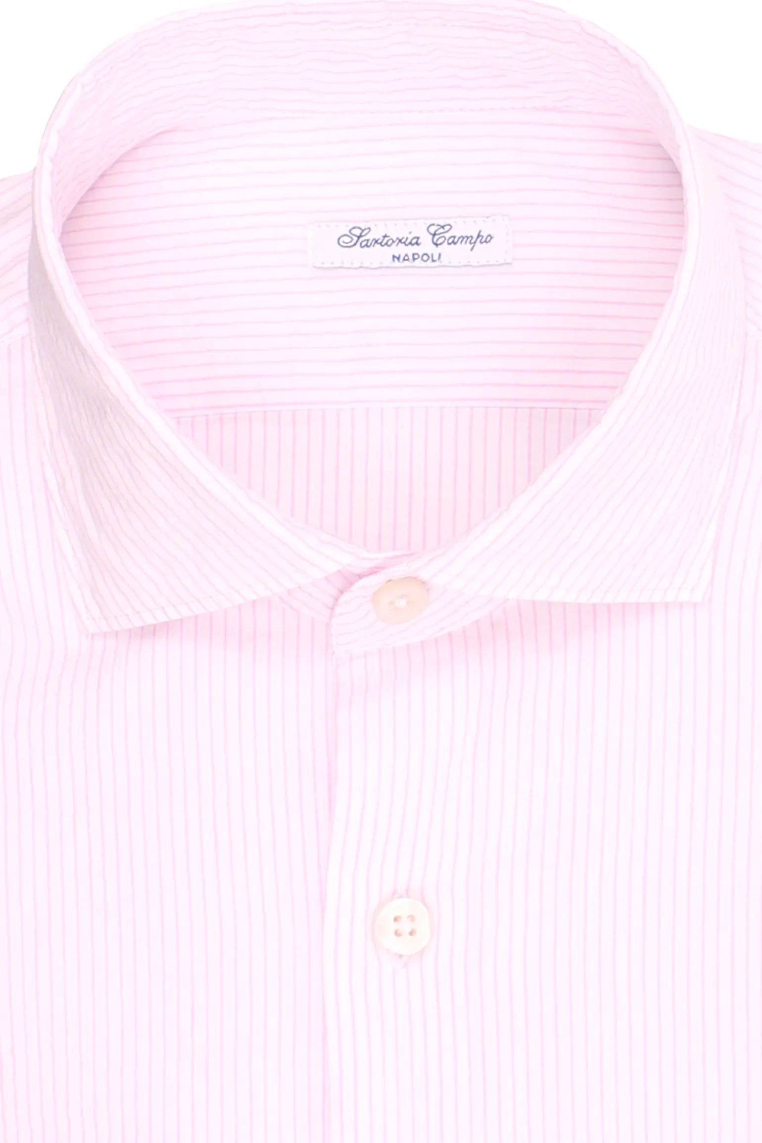 camicia a righe in cotone seersucker