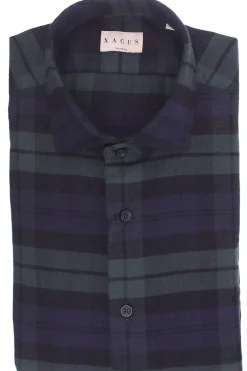 camicia black watch in panno tinto filo