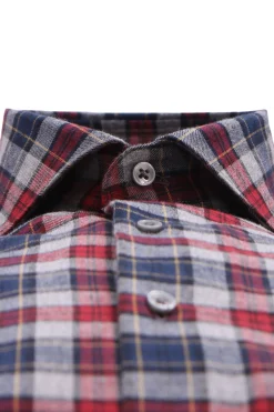 Camicia check ini flanella di cotone