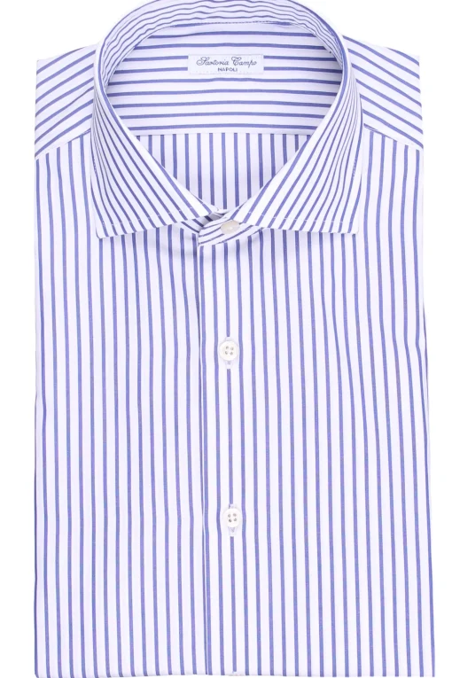 camicia in cotone a righe