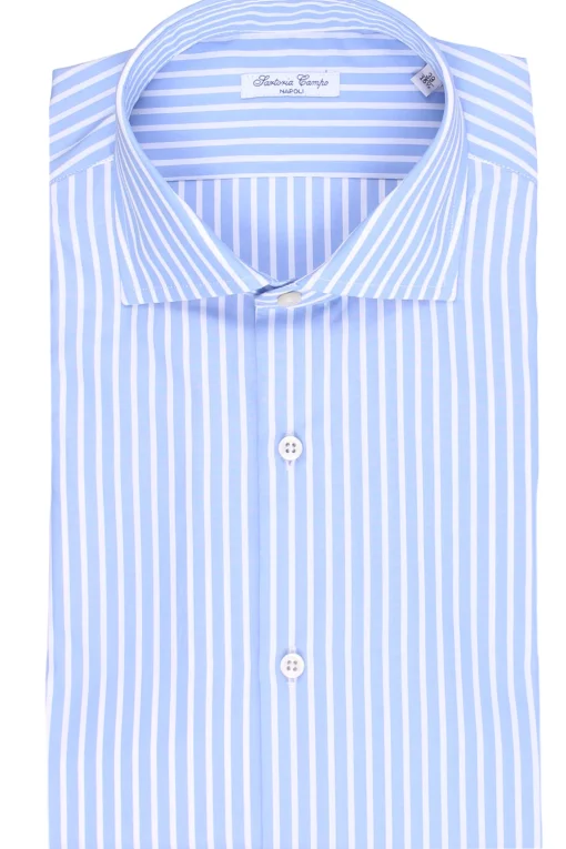 camicia in cotone a righe