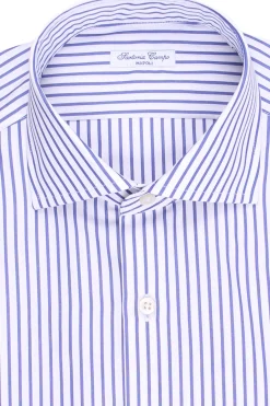 camicia in cotone a righe