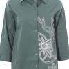 Camicia in cotone con stampa