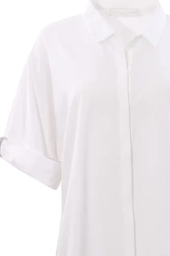 Camicia in jersey di cotone con monile