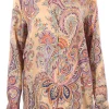 Camicia in seta con motovi paisley
