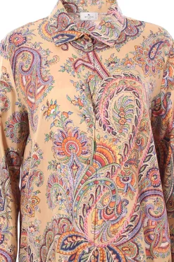 Camicia in seta con motovi paisley