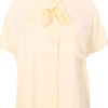 Camicia in viscosa con fiocco
