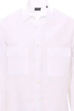 camicia over in tencel e shantung di lino