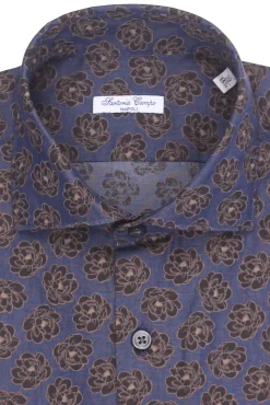 camicia stampa su denim light