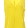 Canotta in crepe de chine
