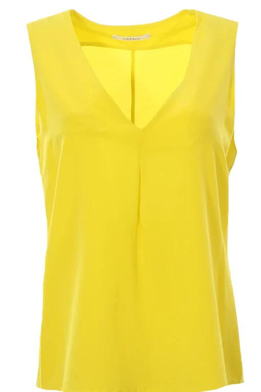 Canotta in crepe de chine