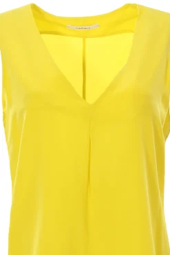 Canotta in crepe de chine
