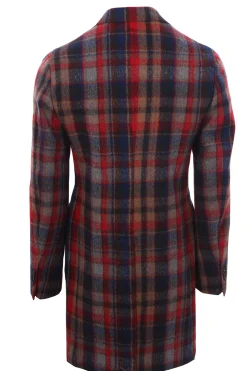 Cappotto morbido in check di lana