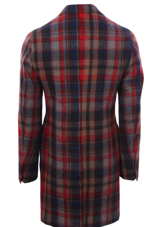Cappotto morbido in check di lana