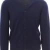 cardigan in lana, seta e cashmere