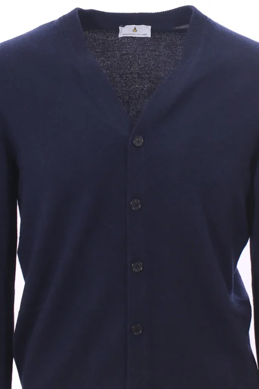 cardigan in lana, seta e cashmere