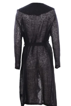 Cardigan lungo con rouches