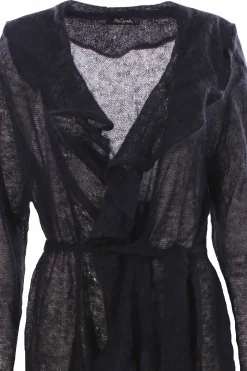 Cardigan lungo con rouches