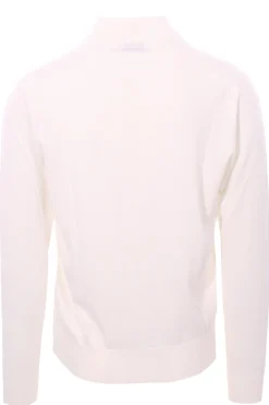 cardigan polo in seta e cotone