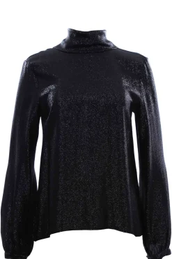 Casacca collo alto effetto lurex