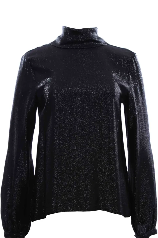 Casacca collo alto effetto lurex