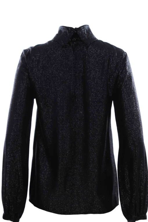 Casacca collo alto effetto lurex