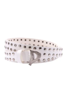 Cintura in pelle con borchie