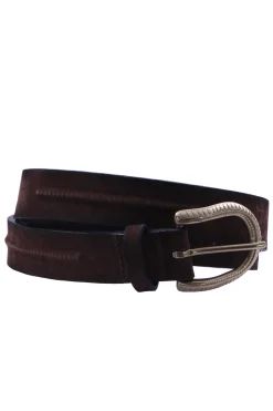 Cintura in pelle nabuk