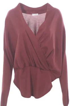 Collo a v in cashmere e seta