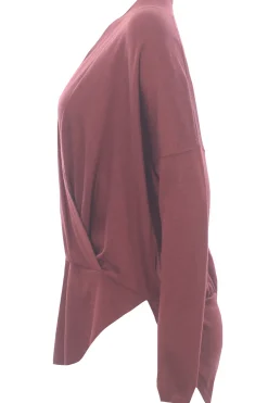 Collo a v in cashmere e seta