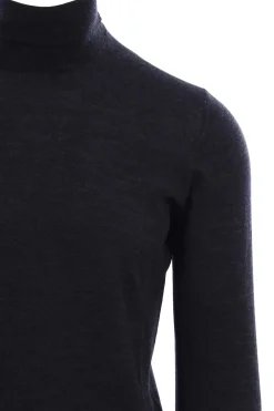 Collo alto in lana e seta