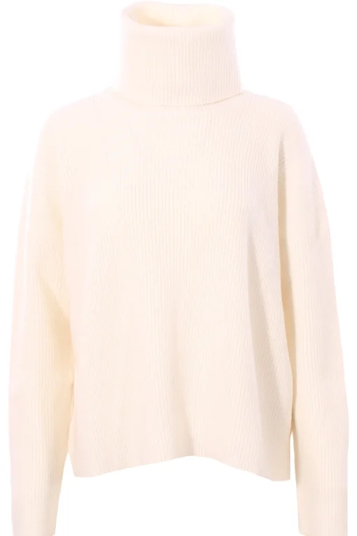 Collo alto in lana seta e cashmere