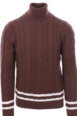 collo alto treccia bicolor ton sur ton