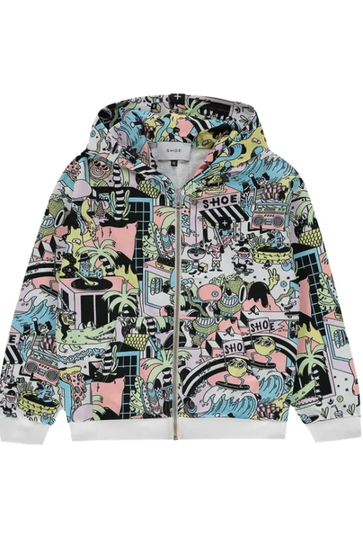 felpa full zip con cappuccio
