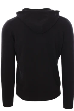 Full zip cappuccio in lana e cashmere