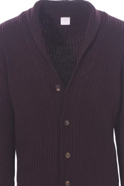 giacca cardigan in maglia a coste