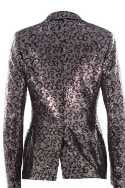 Giacca monopetto con paillettes